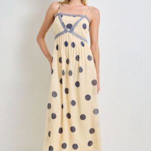 Polkadot Strap Midi Dress