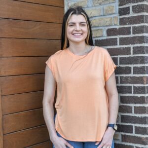 Relaxed Dolman SS Round Neck Top