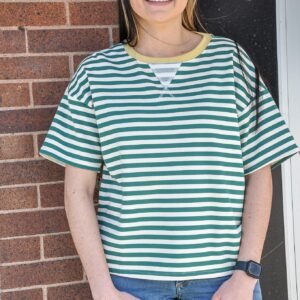 Stripe Colorblock Detail SS T-shirt